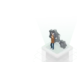 Man Pushing Gear - machinery - Free Download PNG