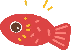 Colorful Fish - yellow - PNG