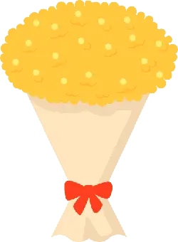 Yellow Bouquet - gift - Lossless PNG