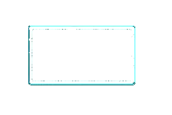 Blue Rectangle Frame - minimalistic - PNG
