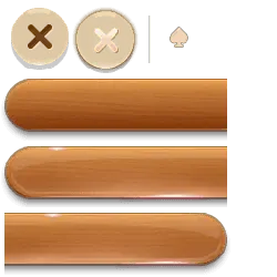Wooden Buttons - interaction design - PNG Images