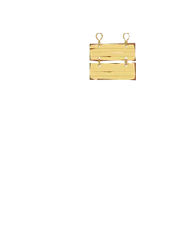 Gold Rectangle Pendant - gold - No Background PNG