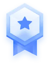 Hexagon Badge - blue - High Resolution PNG