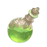 Green Potion Bottle - game item - Transparent Background PNG