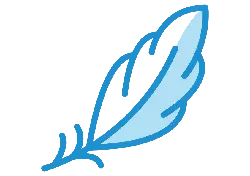 Blue Feather - icon - High Resolution PNG