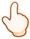 Glowing Hand Pointer Icon - icon - Lossless PNG