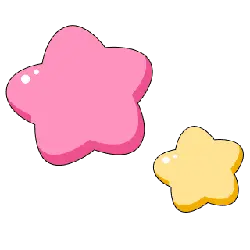 Pink and Yellow Stars - No Background PNG