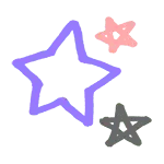 Colored Stars - graphic - High Resolution PNG