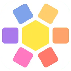 Colorful Hexagon - shape - No Watermark PNG