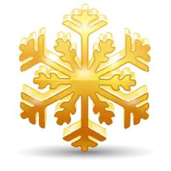 Snowflake - gold - Transparent Background PNG