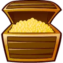 Treasure Chest - open - No Background PNG