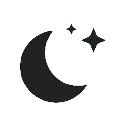 Crescent Moon and Stars - night sky - nighttime - High Resolution PNG