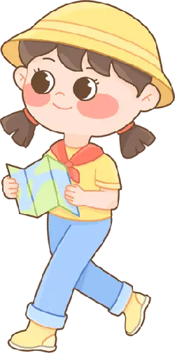 Girl with Hat - map - little girl - PNG