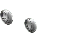 Silver Button - smooth - No Background PNG