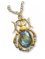 Gold Beetle Pendant - jewellery - Free Download PNG