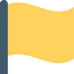 Yellow Flag - simple - Transparent Background PNG