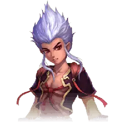 White-Haired Swordsman - hero - fighting - Lossless PNG