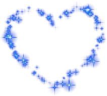 Blue Heart Shape Pattern - sparkle - PNG