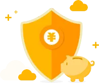 Yellow Shield and Piggy Bank - protection - PNG Images