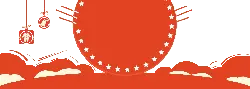 Red Circular Pattern - gift box - No Background PNG