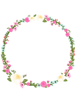 Flower Wreath - round - decoration - PNG Images