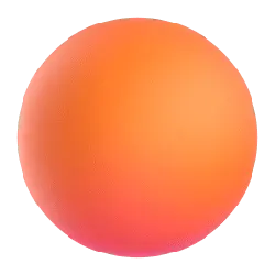 Gradient Orange Sphere - gradient color - PNG