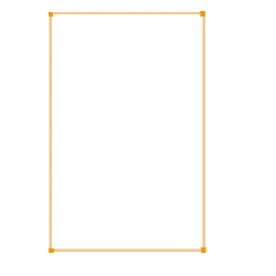 Orange Rectangle Frame - shape - Transparent Background PNG