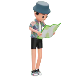 Cartoon Character with Hat - map - hat - High Resolution PNG