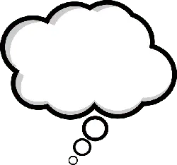 Thinking Bubble - cartoon - speech - PNG