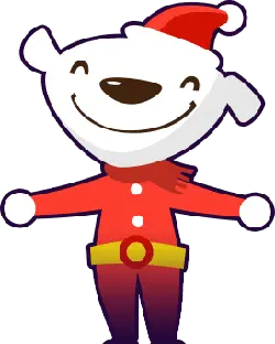Christmas Bear - cartoon character - High Resolution PNG