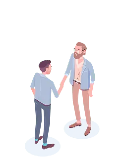 Handshake People - illustration - Lossless PNG
