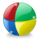 Colorful Glass Ball - shiny - Transparent Background PNG