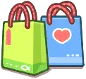 Shopping Bags - colorful - Transparent Background PNG