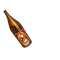 Beer Bottle - gold - High Resolution PNG
