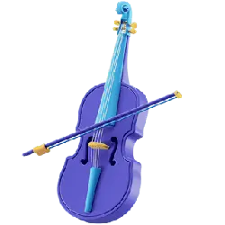 Colorful Violin - instrument - Lossless PNG