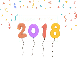 Happy New Year 2018 - holiday - High Resolution PNG
