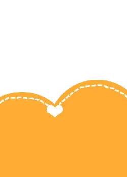 Heart Pattern - orange - simple - High Resolution PNG