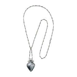Silver Necklace - heart pendant - PNG Images