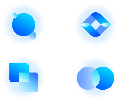 Blue Icon Set - gradient - Transparent Layer PNG