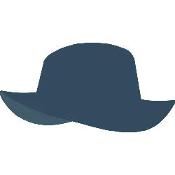 Blue Hat - wide brimmed - Lossless PNG