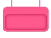 Pink Rectangle Object - plastic - No Background PNG