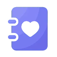 Heart Notebook - heart shape - High Resolution PNG