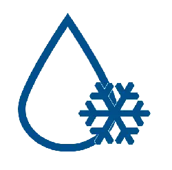 Water Drop Snowflake - simple - No Watermark PNG