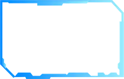 Blue Border - geometric shapes - No Background PNG