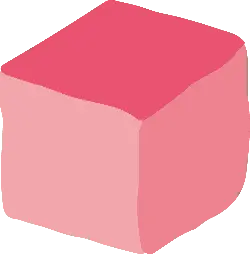 Pink Cube - figure - No Background PNG