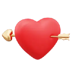 Heart with Arrow - romance - No Watermark PNG
