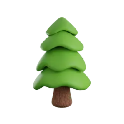 Cartoon Tree - green - cute - High Resolution PNG