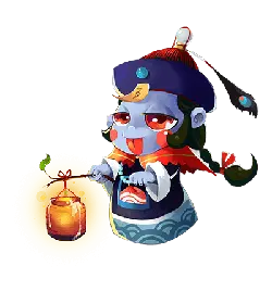 Blue Elf - lantern - No Background PNG