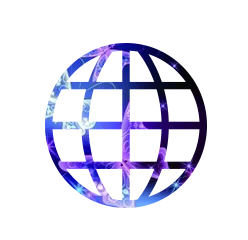 Globe - purple - High Resolution PNG