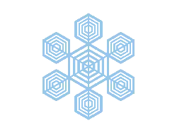 Hexagonal Snowflake - lines - Lossless PNG